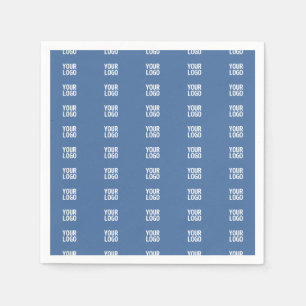 Serviette En Papier Votre logo ou image Motif de bandes verticales