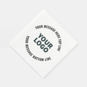 Serviette En Papier Votre logo ou image | Texte modifié en gras (Coin)