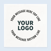 Serviette En Papier Votre logo ou image | Texte modifié en gras