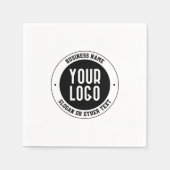 Serviette En Papier Votre logo ou votre conception d'entreprise | Text (Devant)