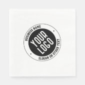 Serviette En Papier Votre logo ou votre conception d'entreprise | Text (Devant)
