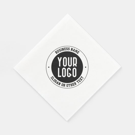 Serviette En Papier Votre logo ou votre conception d'entreprise | Text (Coin)