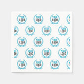 Serviette En Papier Votre logo personnalisé | Image partout sur motif (Devant)