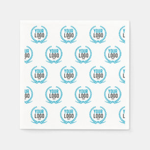 Serviette En Papier Votre logo personnalisé   Image partout sur motif