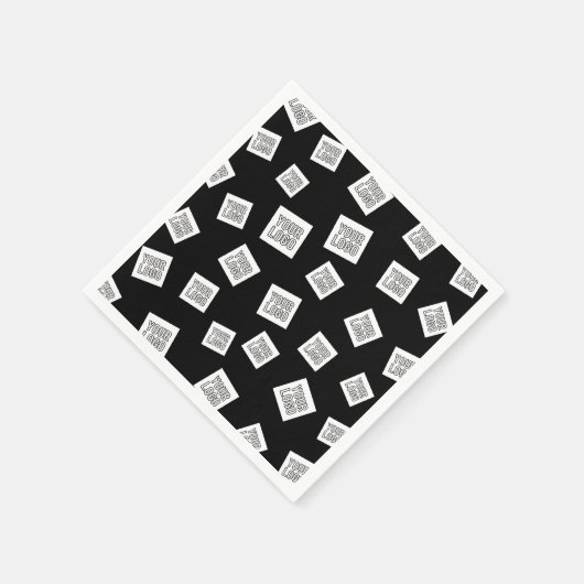 Serviette En Papier Votre logo, photo ou autre image | Placement aléat (Coin)