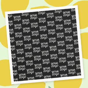 Serviette En Papier Votre logo   Simple répétition Motif de logo