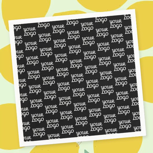 Serviette En Papier Votre logo | Simple répétition Motif de logo