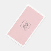 Serviette En Papier Votre logo sur un Arrière - plan couleur (Coin)