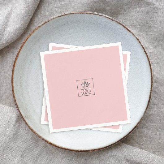 Serviette En Papier Votre logo sur un Arrière - plan couleur