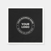 Serviette En Papier Votre logo | Texte et éléments modifiables (Devant)