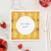 Serviette En Papier Votre Message Citrons (En situation)