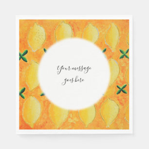 Serviette En Papier Votre Message Citrons