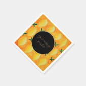 Serviette En Papier Votre Message Citrons (Coin)