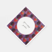 Serviette En Papier Votre message Fraises et prunes Fruits rouges (Coin)