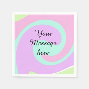 Serviette En Papier Votre message ici ajouter du texte nom monogramme