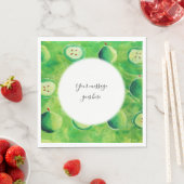 Serviette En Papier Votre message pommes (En situation)