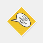 Serviette En Papier Votre message Voix Bubble Amusant Retro Comique Li (Coin)