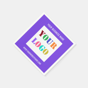 Serviette En Papier Votre Modèle de logo et de serviettes personnalisé