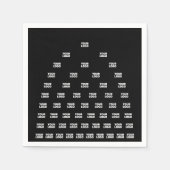 Serviette En Papier Votre Motif d'arche unique Logo | Noir (modifiable (Devant)