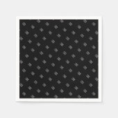 Serviette En Papier Votre Motif de logo simple et répétitif | Noir (Devant)