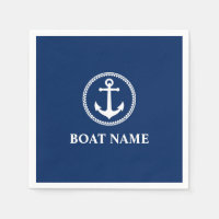 Votre nom de bateau Sea Ancre Blue