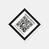 Serviette En Papier Votre nom d'entreprise et votre code QR modifié (Coin)