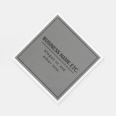 Serviette En Papier Votre nom d'entreprise ou marque, etc. gris foncé  (Coin)