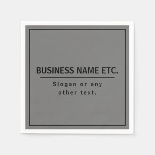Serviette En Papier Votre nom d'entreprise ou marque, etc. gris foncé