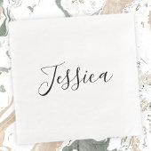Serviette En Papier Votre nom | Script élégant