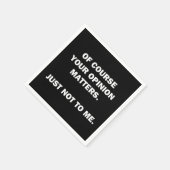 Serviette En Papier Votre opinion compte (Coin)