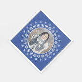 Serviette En Papier VOTRE PHOTO dans un Snowflake Frame serviettes en (Coin)