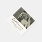 Serviette En Papier Votre photo Mariage 50e anniversaire Golden (Coin)