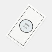 Serviette En Papier Votre propre frontière de ligne noire Logo (Coin)