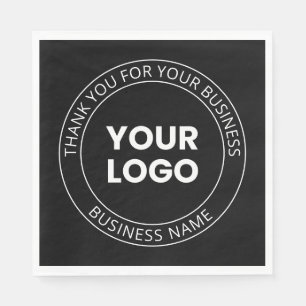 Serviette En Papier Votre propre logo et message de remerciement modif