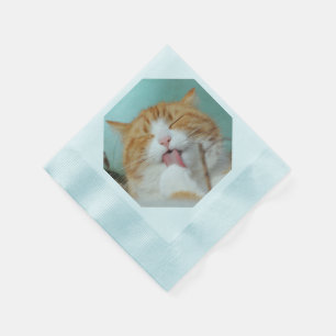 Serviette En Papier VOTRE PROPRE PHOTO IMAGE Papier de fête de chat se