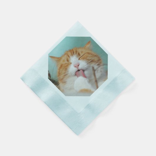Serviette En Papier VOTRE PROPRE PHOTO IMAGE Papier de fête de chat se (Coin)