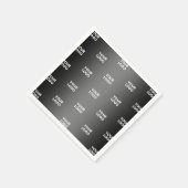 Serviette En Papier Votre simple logo répétitif | Gradient noir et gri (Coin)