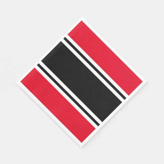 Serviette En Papier VOTRE TEXTE Fun Black White Racing Stripes Sur Red (Coin)