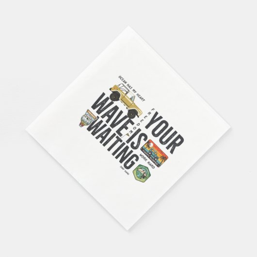 Serviette En Papier Votre vague attend (Coin)