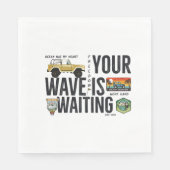 Serviette En Papier Votre vague vous attend (Devant)