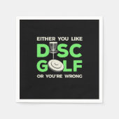 Serviette En Papier Vous Aimez Disk Golf (Devant)