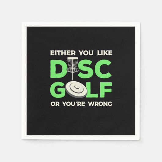 Serviette En Papier Vous Aimez Disk Golf (Devant)