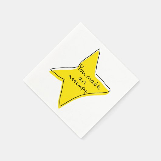 Serviette En Papier Vous Avez Fait Une Tentative - Etoile Jaune (Coin)