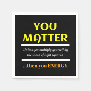 Serviette En Papier Vous Comptez Science Pun Fun