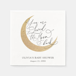 Serviette En Papier Vous êtes amoureux de la lune Baby shower serviett