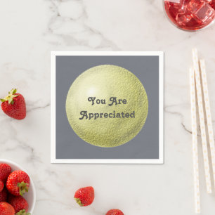 Serviette En Papier Vous Êtes Apprécié Gold Circle Merci Moderne