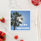 Serviette En Papier Vous Êtes Apprécié Palm Tree Merci Tropical (En situation)