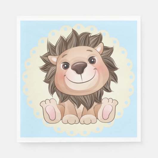 Serviette En Papier Vous êtes Grrreat Cute Lion Baby Boy (Devant)