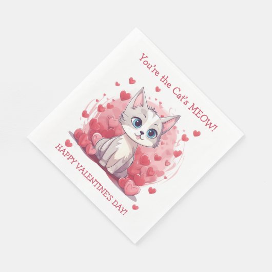 Serviette En Papier Vous êtes le Meow Valentine du chat (Coin)