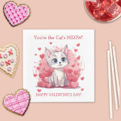 Serviette En Papier Vous êtes le Meow Valentine du chat